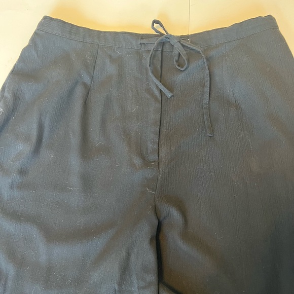 Pendelton Relaxed Elastic Waist Tie Trousers Black size 18 - Picture 6 of 12